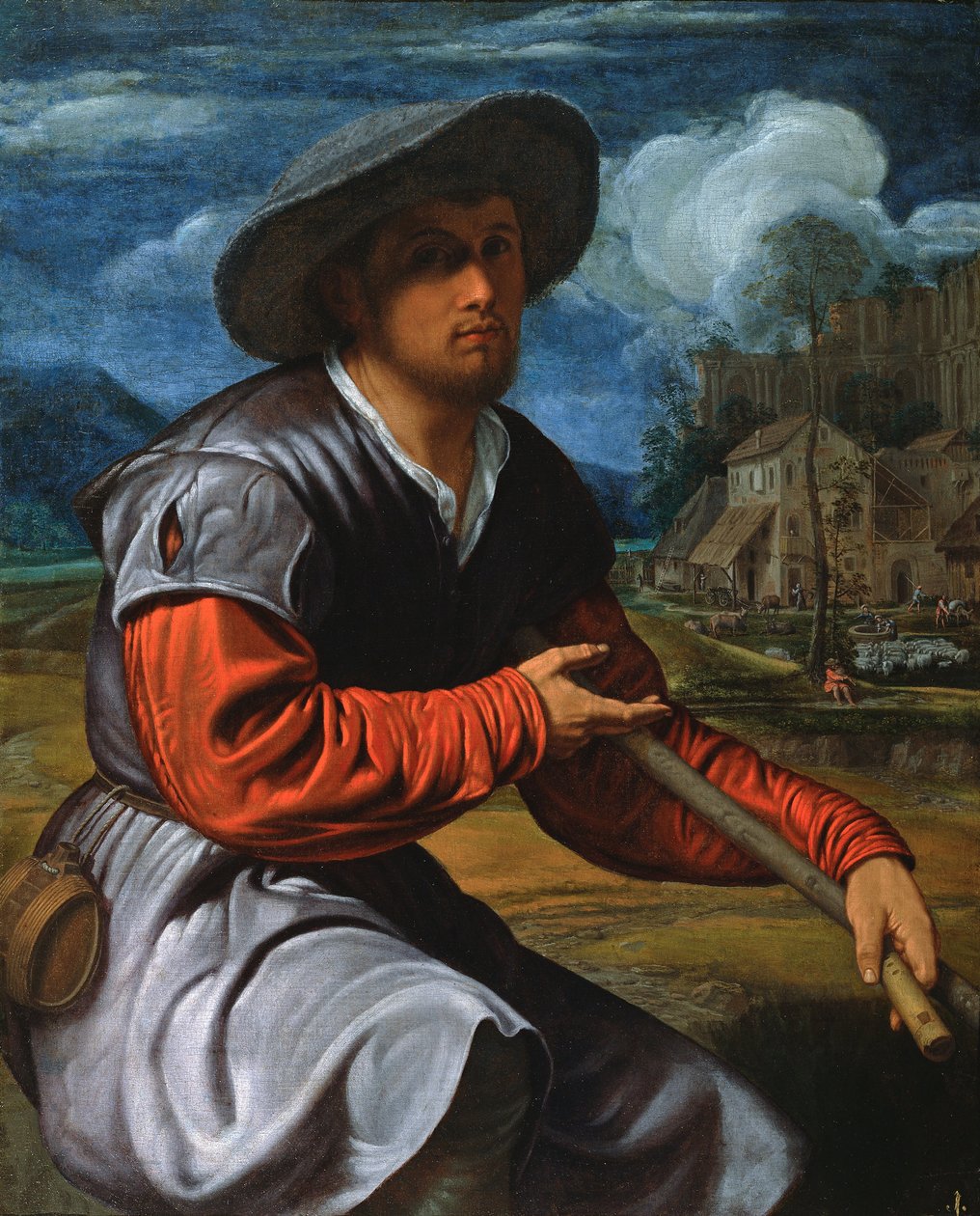 Herder met een Fluit door Giovanni Girolamo Savoldo