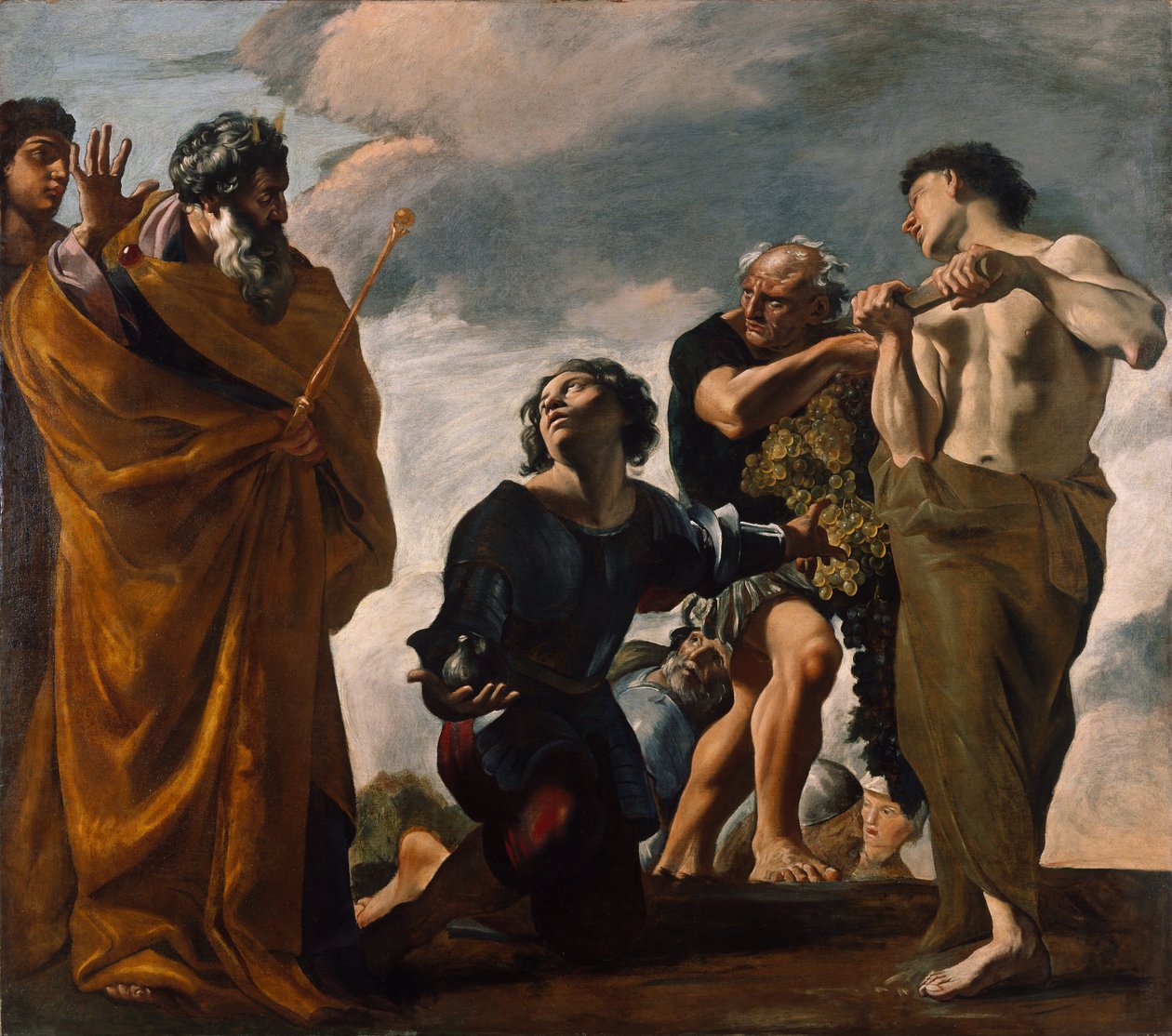 Mozes en de Boodschappers uit Kanaän door Giovanni Lanfranco