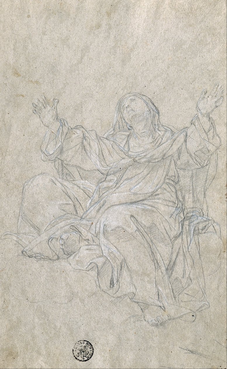 Studie voor Sint-Catharina door Giovanni Odazzi