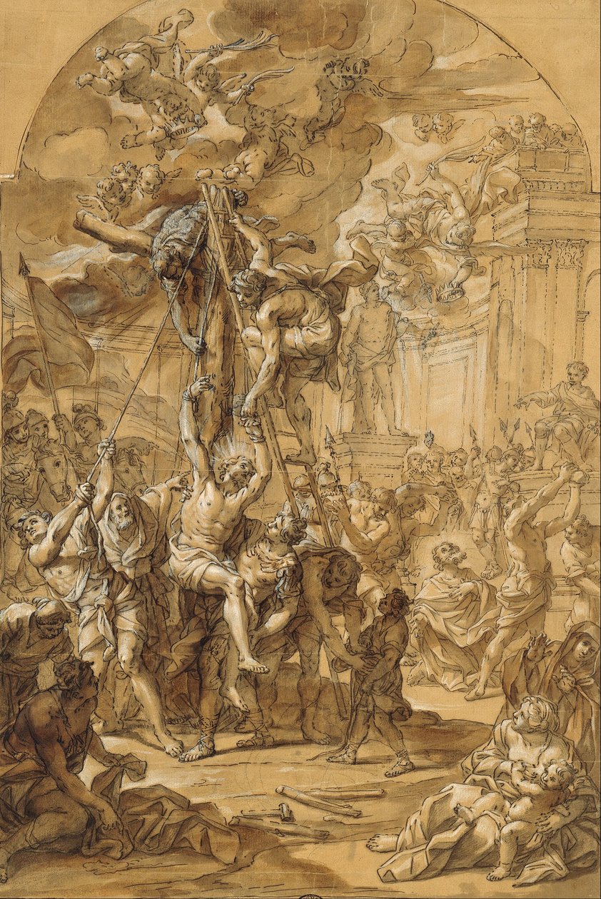 De Martelaarschap van de Apostelen Filippus en Jakobus de Mindere door Giovanni Odazzi
