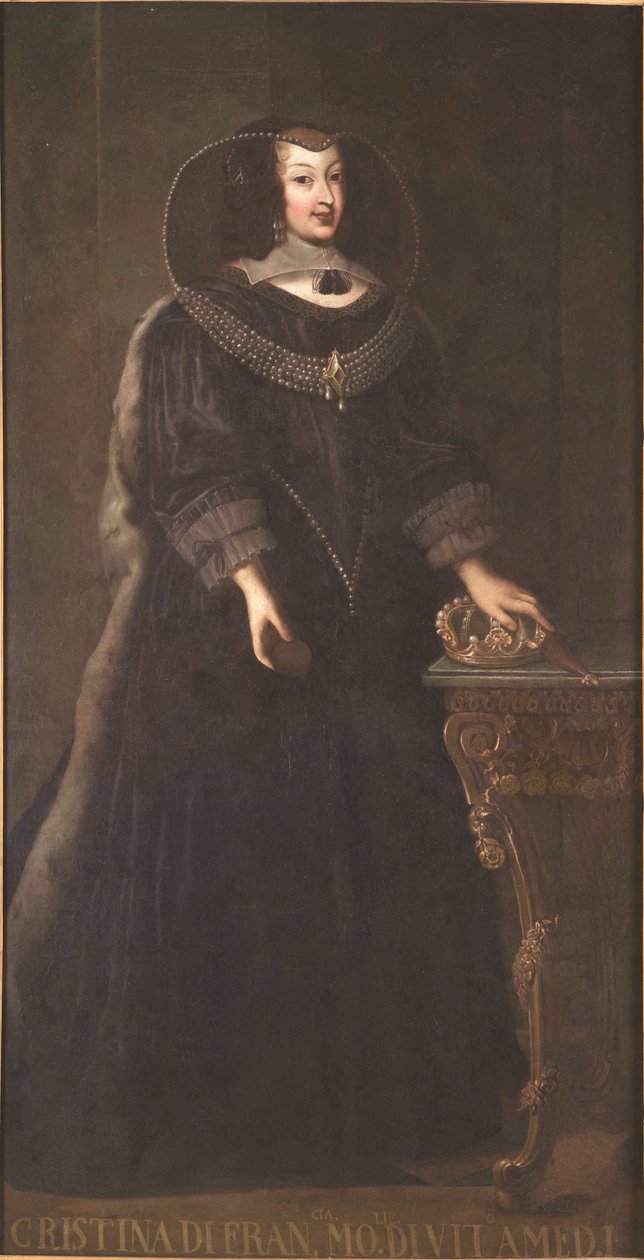 Portret van Cristina van Frankrijk door Giovanni Panealbo or Panalbo