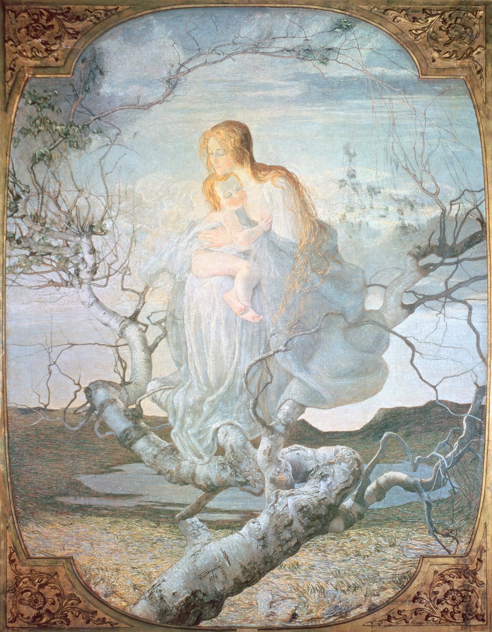 De engel van het leven, 1894 door Giovanni Segantini