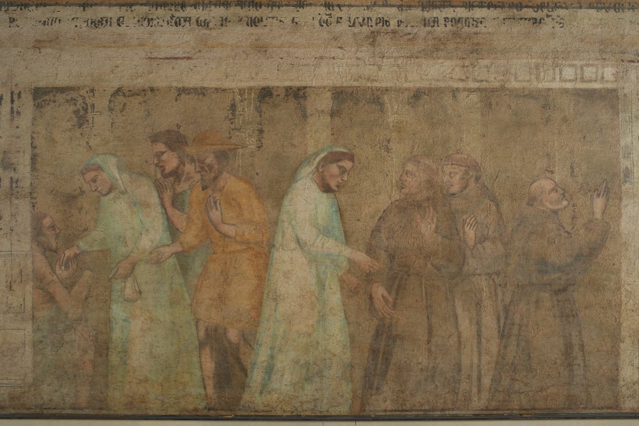 Detail van de Aankomst van de Grijze Broeders in Florence door Giovanni di Niccolo del Biondo