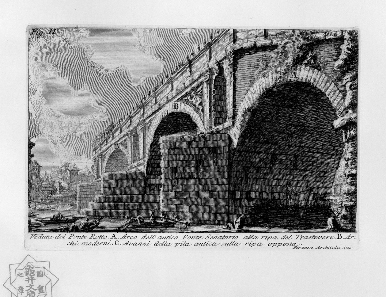 Ponte Rotto door Giovanni-Battista Piranesi