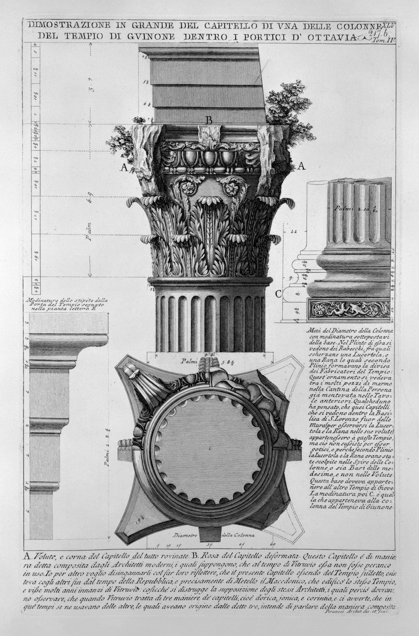 Portico di Ottavia door Giovanni Battista Piranesi