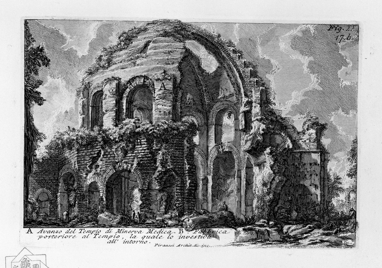 Tempel van Minerva Medica door Giovanni Battista Piranesi
