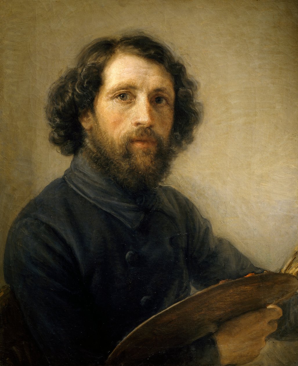 Zelfportret door Giovanni Carnovali, olieverf op doek, 78x58 cm door Giovanni Carnovali