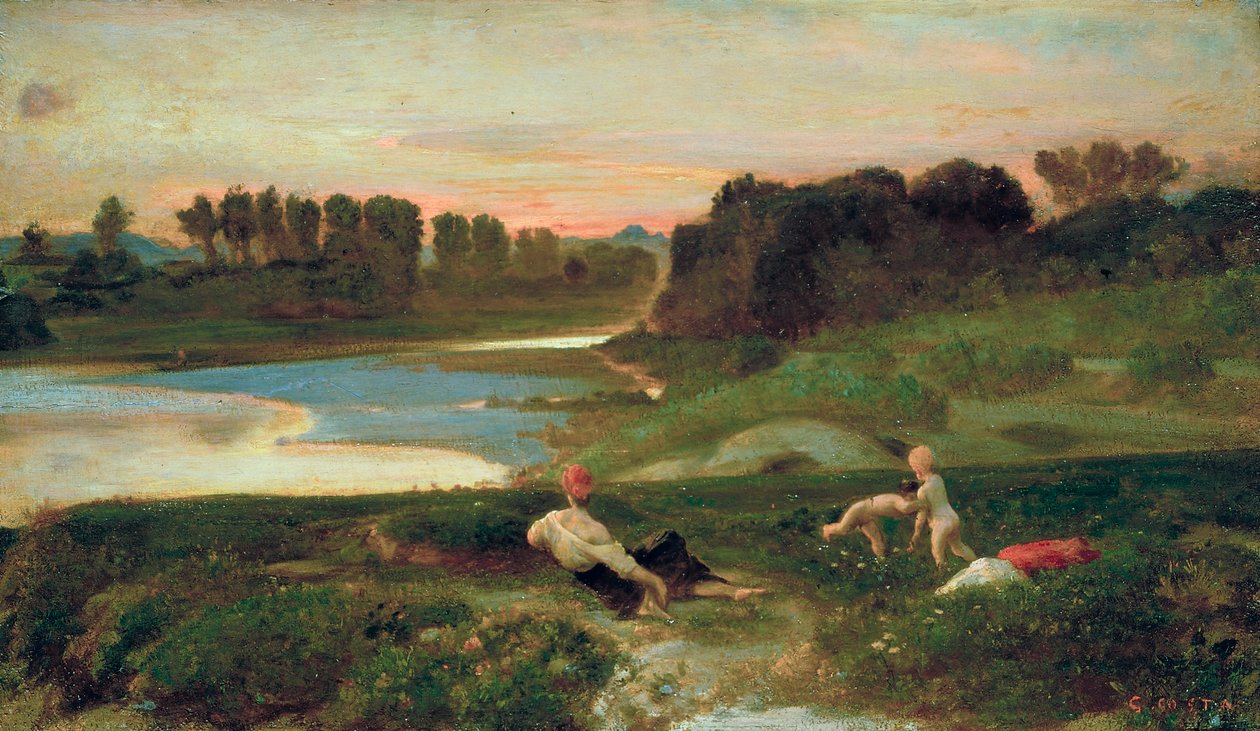 Middag bij de Cascine door Giovanni (1826 1903) Costa