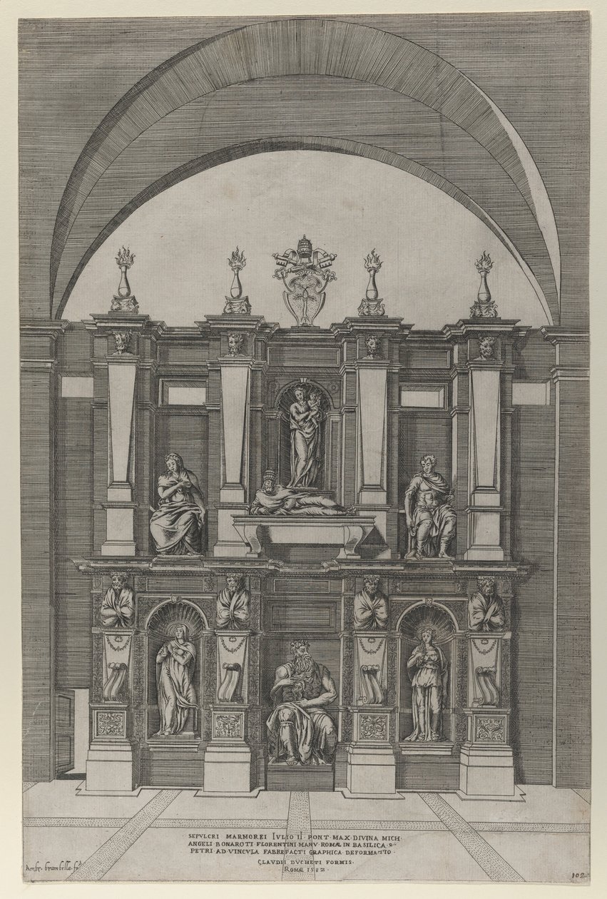 Speculum Romanae Magnificentiae: Graf van Julius II, 1582 door Giovanni Ambrogio Brambilla