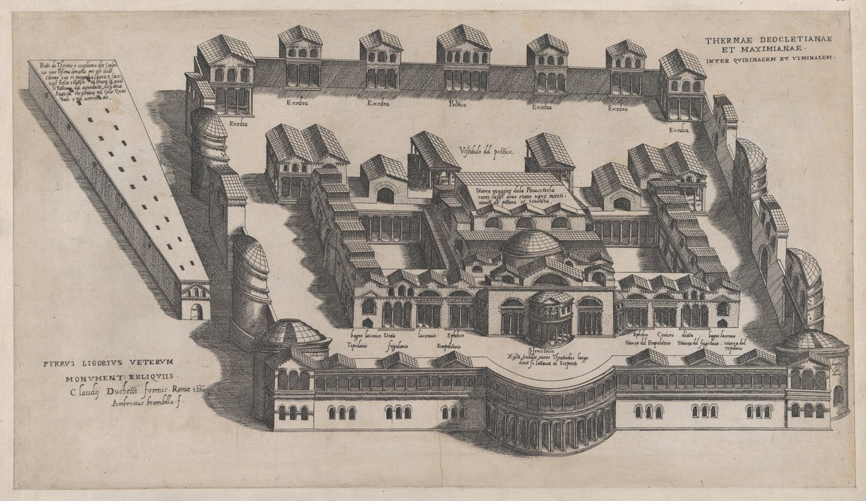 Speculum Romanae Magnificentiae: De Baden van Diocletianus door Giovanni Ambrogio Brambilla