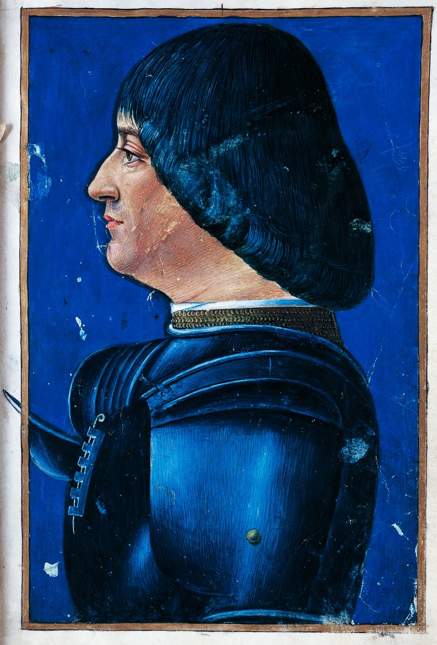 Portret van Ludovico Maria Sforza, Moro (Vigevano) door Giovanni Ambrogio de Predis
