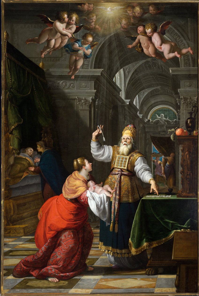 Triomf van de naam van Sint Johannes de Doper door Giovanni Andrea Ansaldo