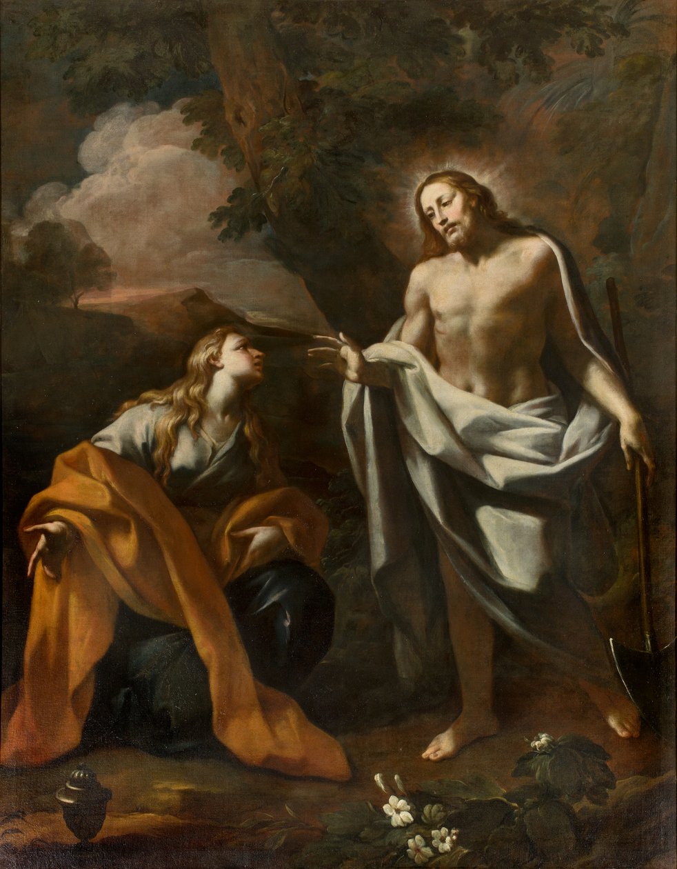 Kapel van het SS Sacrament, Eerste overspanning noordzijde, Noli me tangere, Giovanni Angelo Borroni, Verschijning van Christus aan de Magdalena 1750 door Giovanni Angelo Borroni