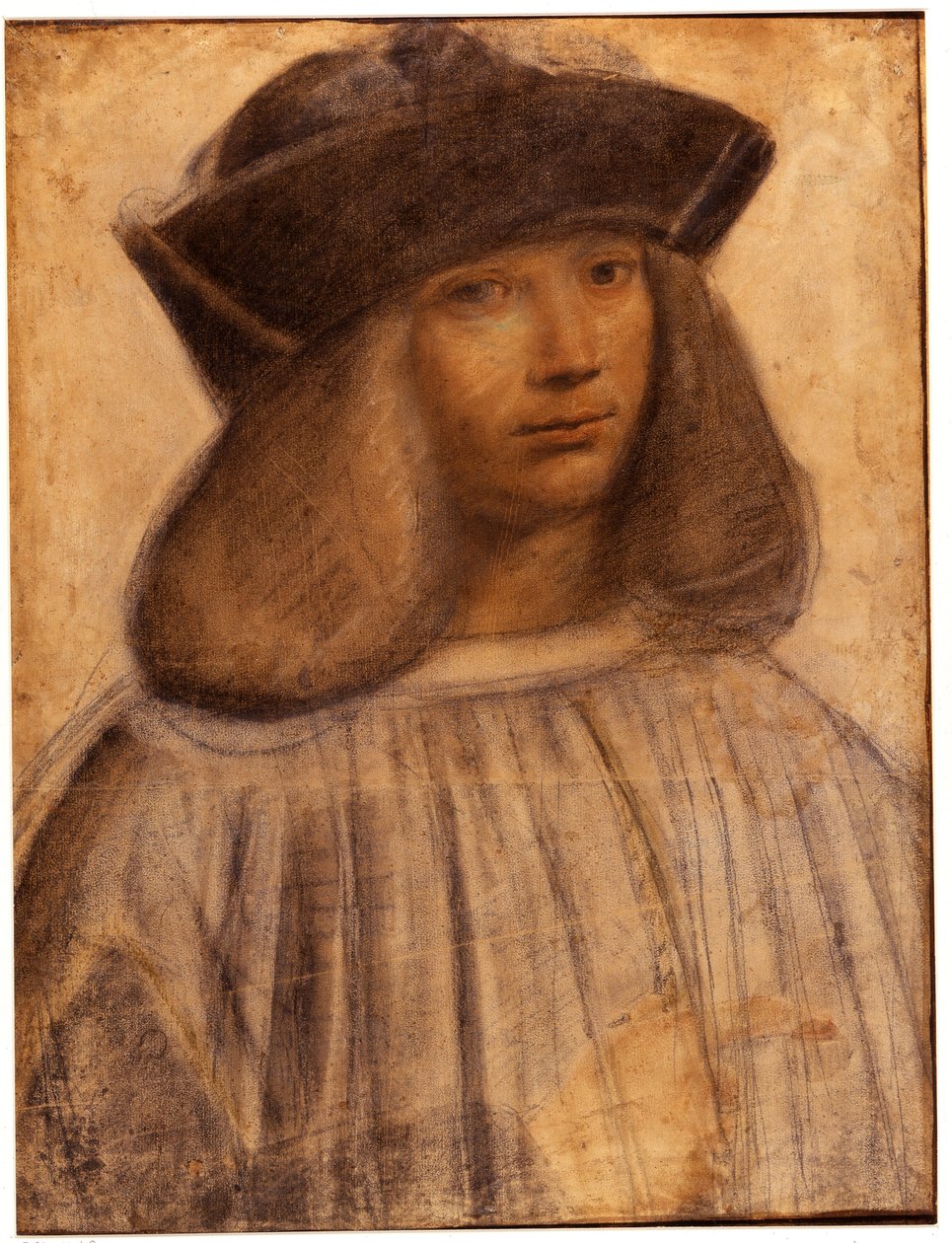 Portret van Francesco Melzi, Italiaanse schilder, leerling en metgezel (minnaar) van Leonardo da Vinci door Giovanni Antonio Boltraffio