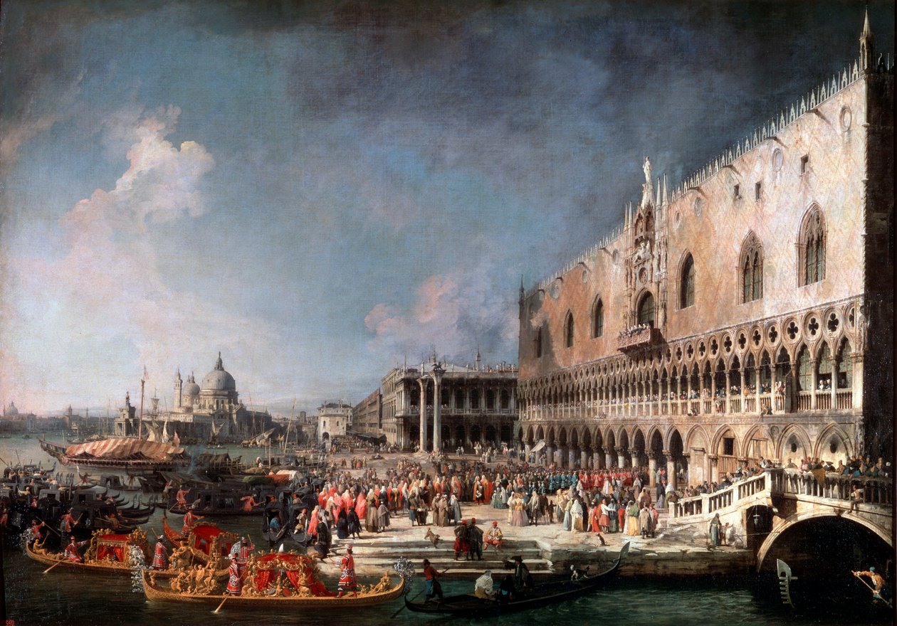 Aankomst van de Franse Ambassadeur in Venetië, 1725-1726 door Giovanni Antonio Canal