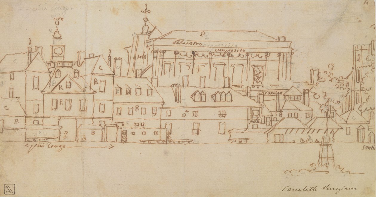 Horse Guards, Londen door Giovanni Antonio Canal