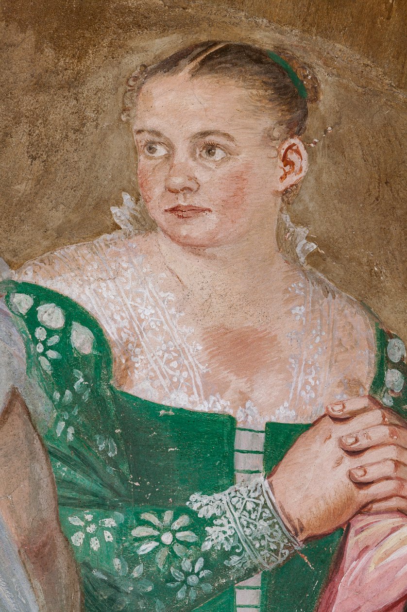 Vrouwelijke figuur (detail) door Giovanni Antonio Fasolo