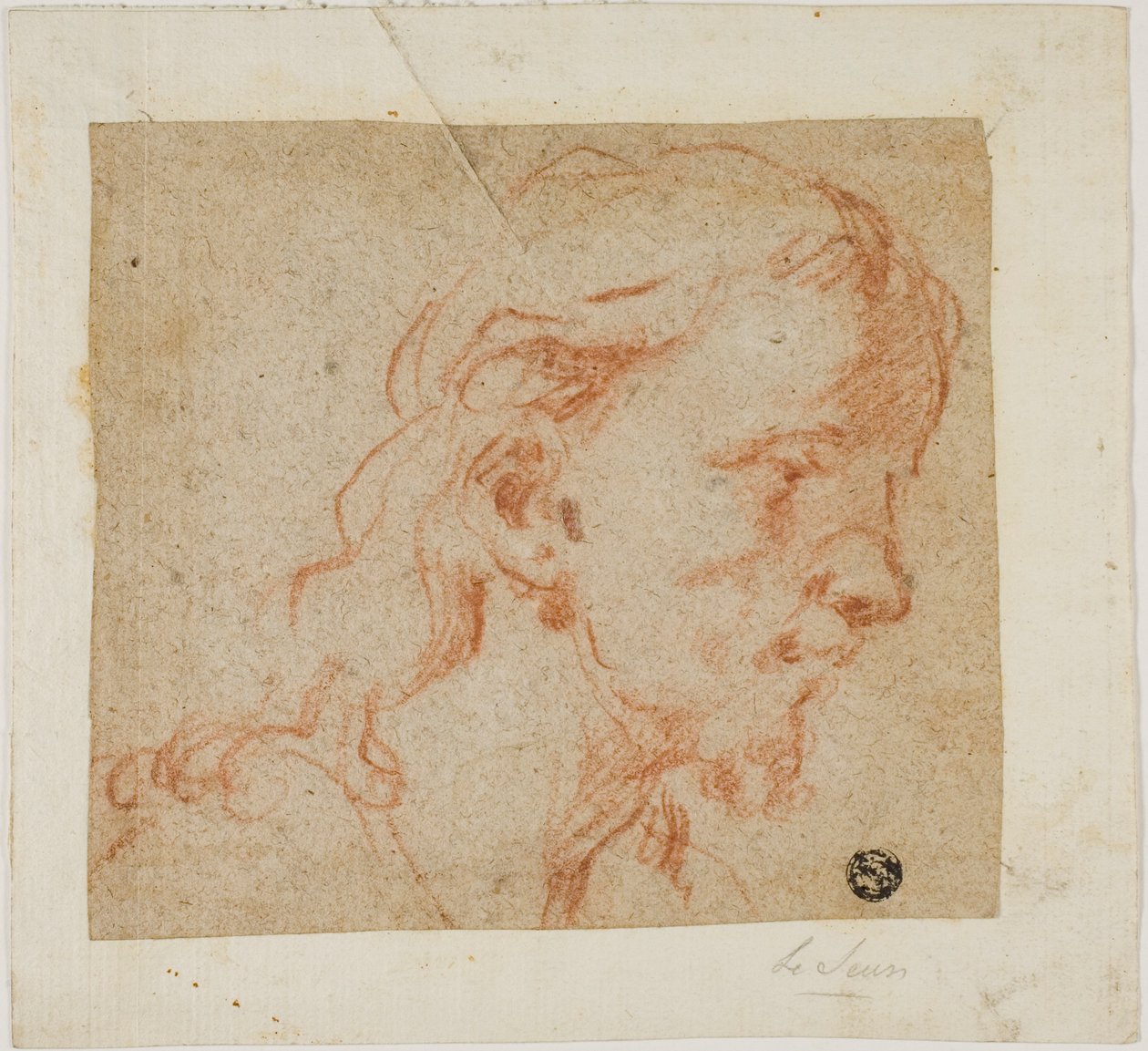 Hoofd van Christus, in driekwartprofiel, naar rechts door Giovanni Antonio Guardi