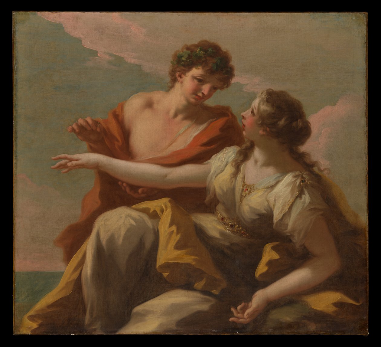 Bacchus en Ariadne door Giovanni Antonio Pellegrini