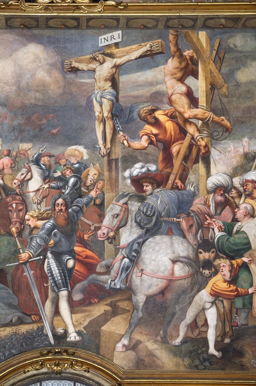 Kruisiging (detail) door Giovanni Antonio Pordenone