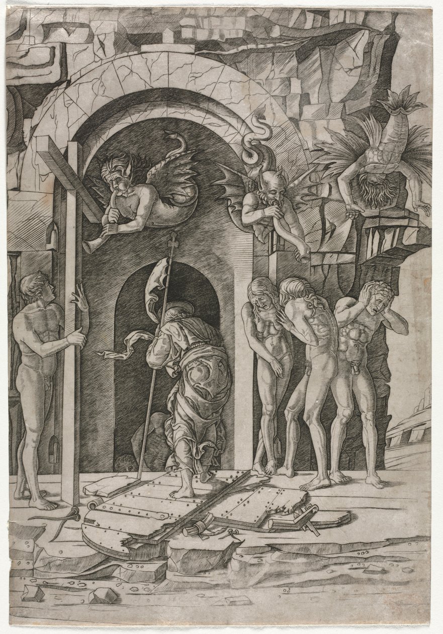 Afdaling in het voorgeborchte, ca. 1490-1500 door Giovanni Antonio da Brescia