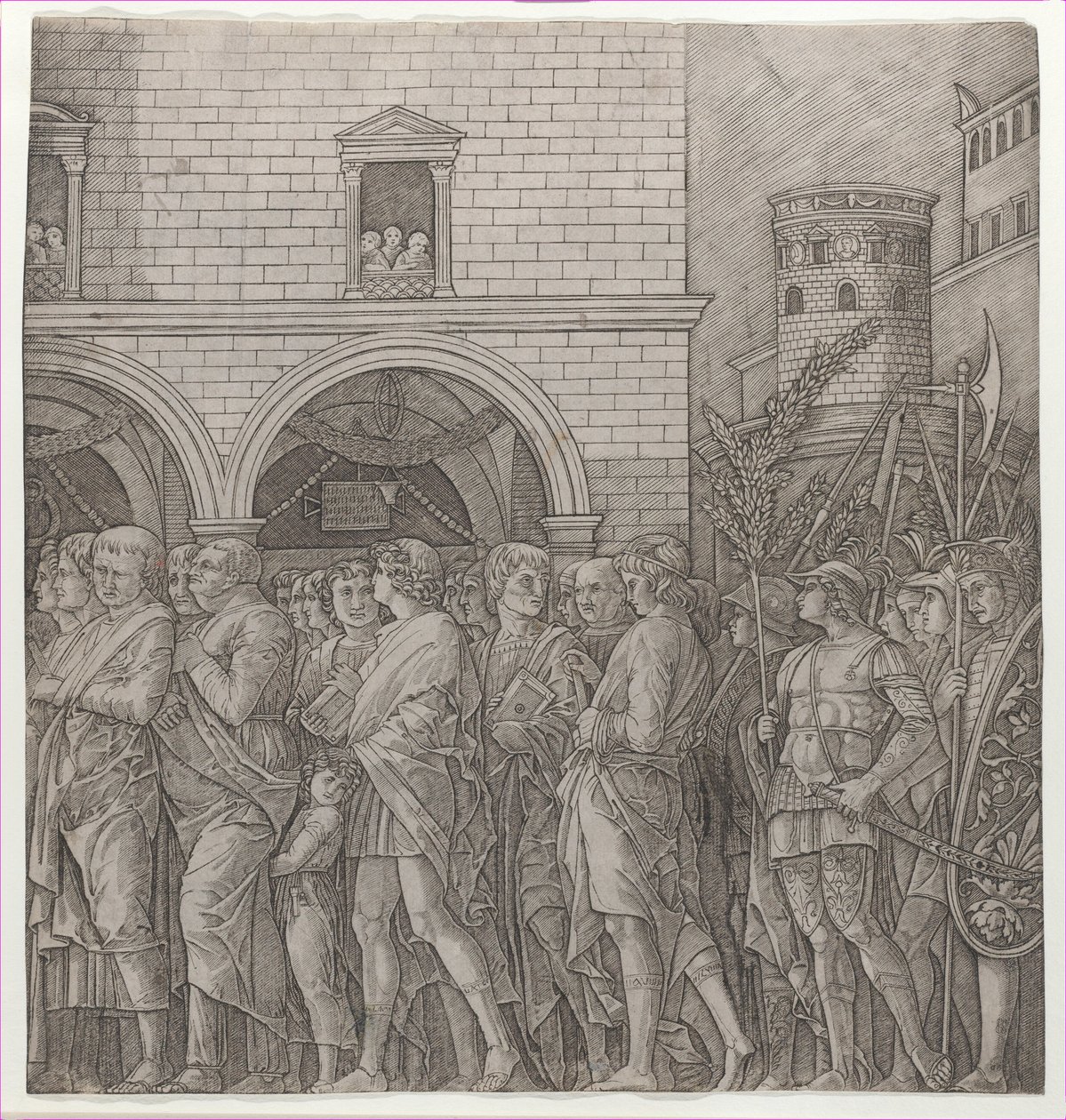 De Triomf van Caesar: de senatoren door Giovanni Antonio da Brescia