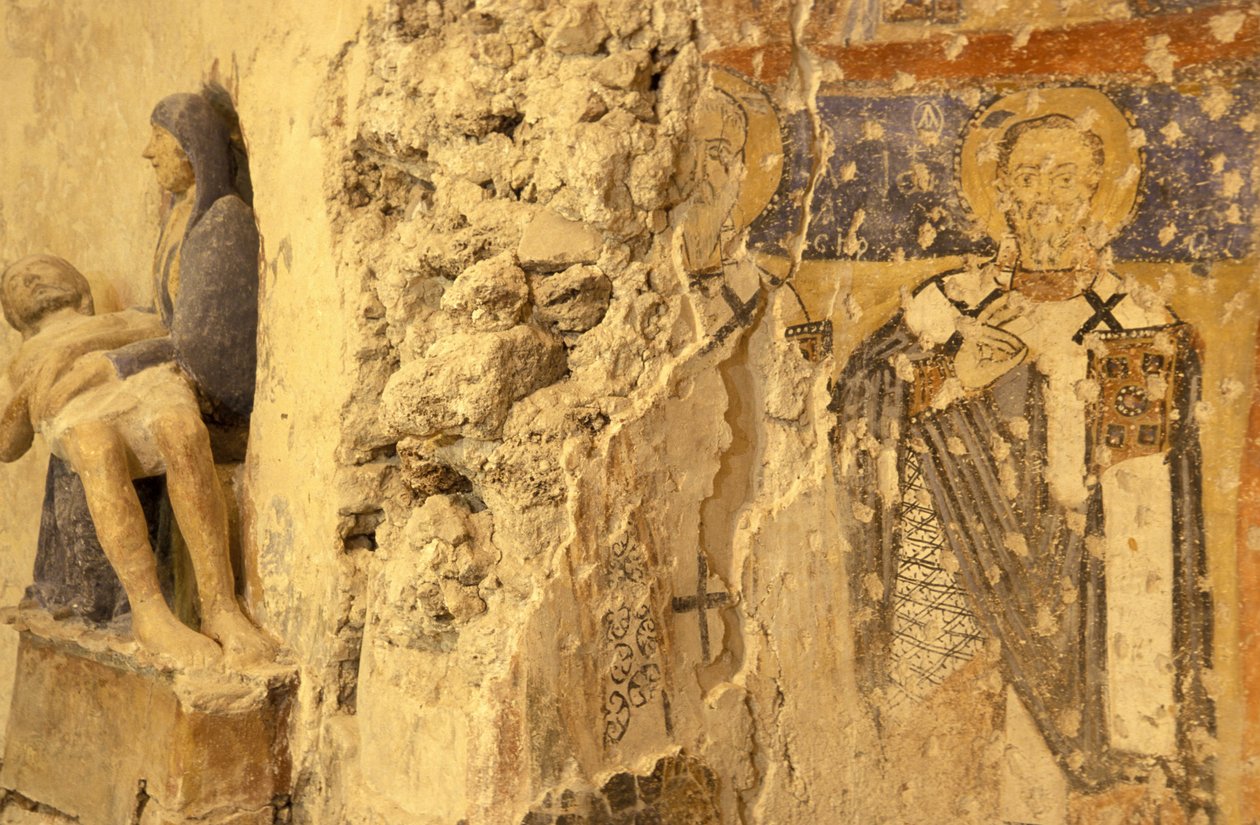 Santa Maria della Sperlonga kerk, Palomonte, Valle del Tanagro, Campania, Italië door Phillipe de Marlier