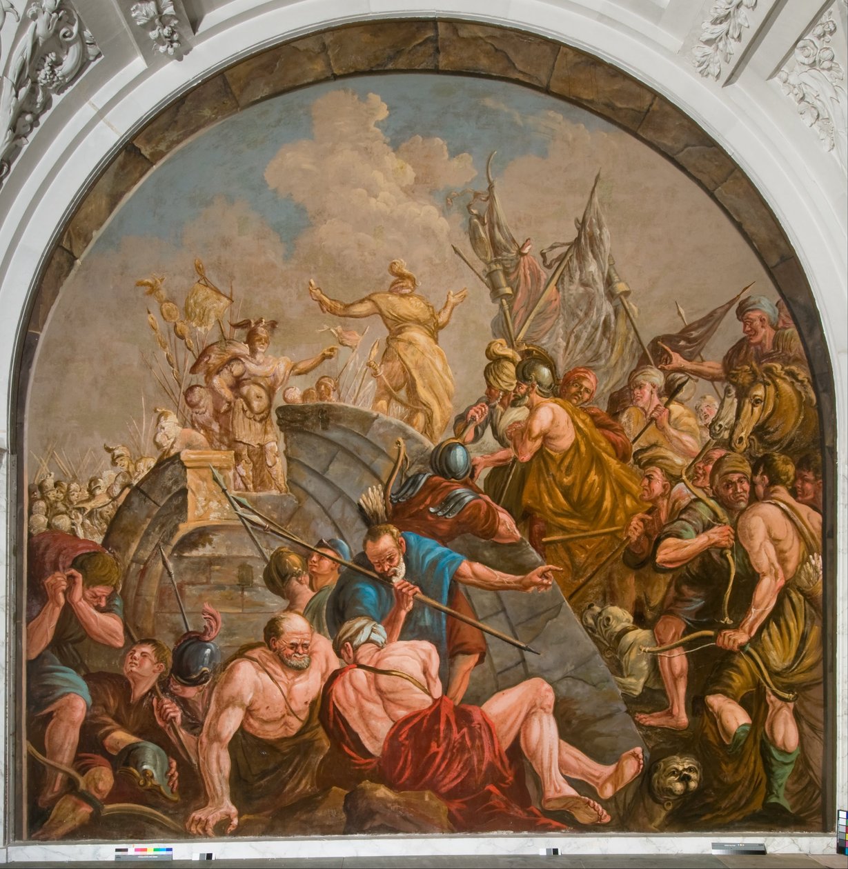 De vredesonderhandelingen tussen Claudius Civilis en Quintus Petillius Cerialis door Giovanni Antonio de Groot
