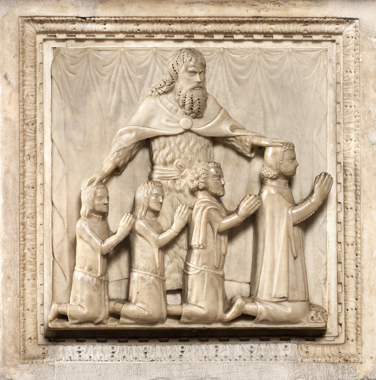 Vier schenkers en Sint Pieter door Giovanni Balduccio