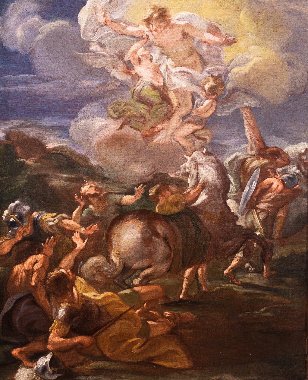 De bekering van de heilige Paulus (olieverf op doek) door Giovanni Battista (1639-1709) Gaulli