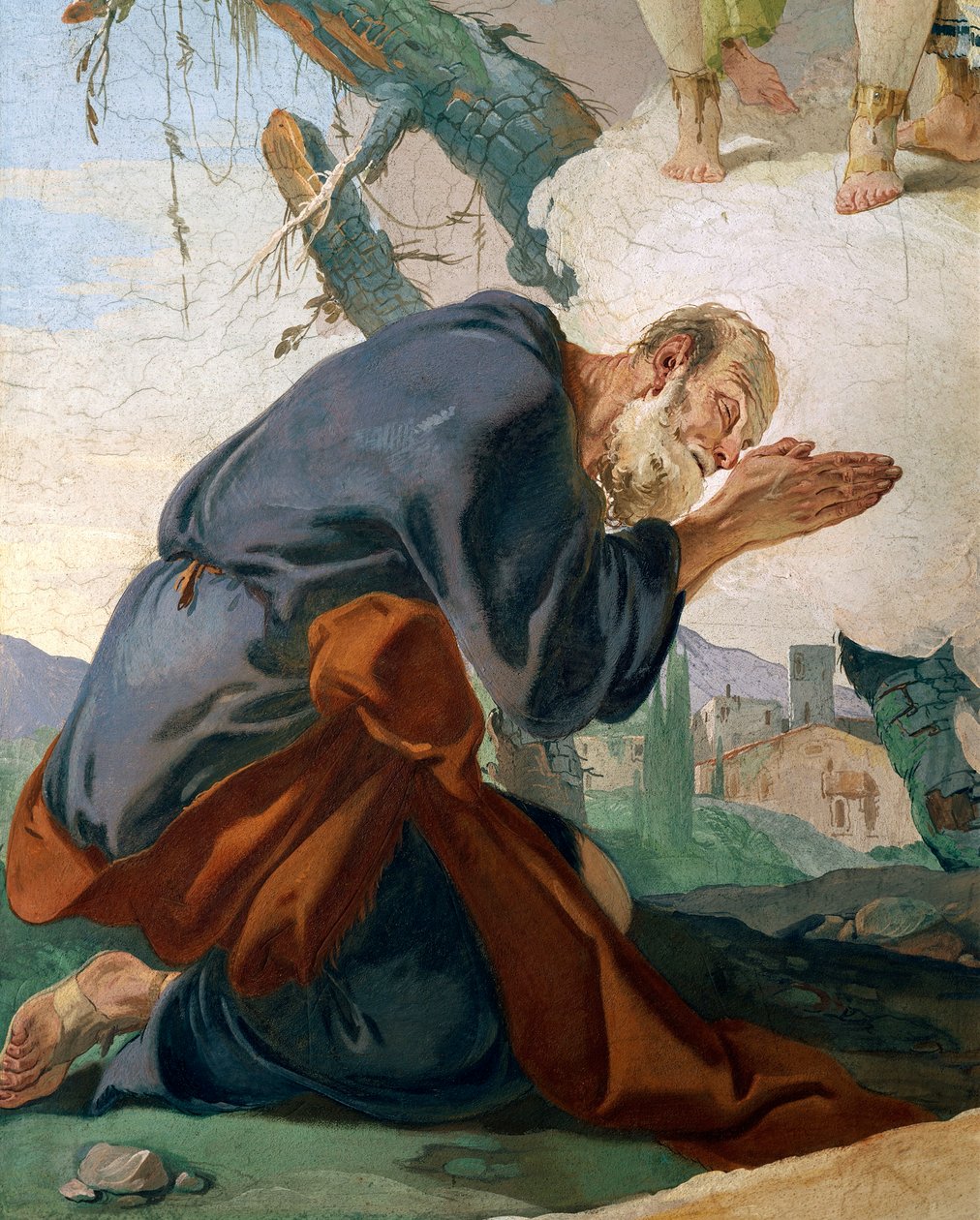 Abraham en de Engelen (detail) door Giovanni Battista Tiepolo