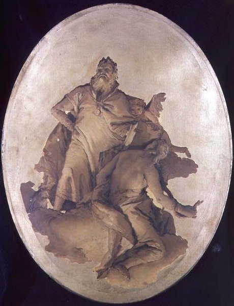 Allegorie van Verdienste en Voorzichtigheid door Giovanni Battista Tiepolo