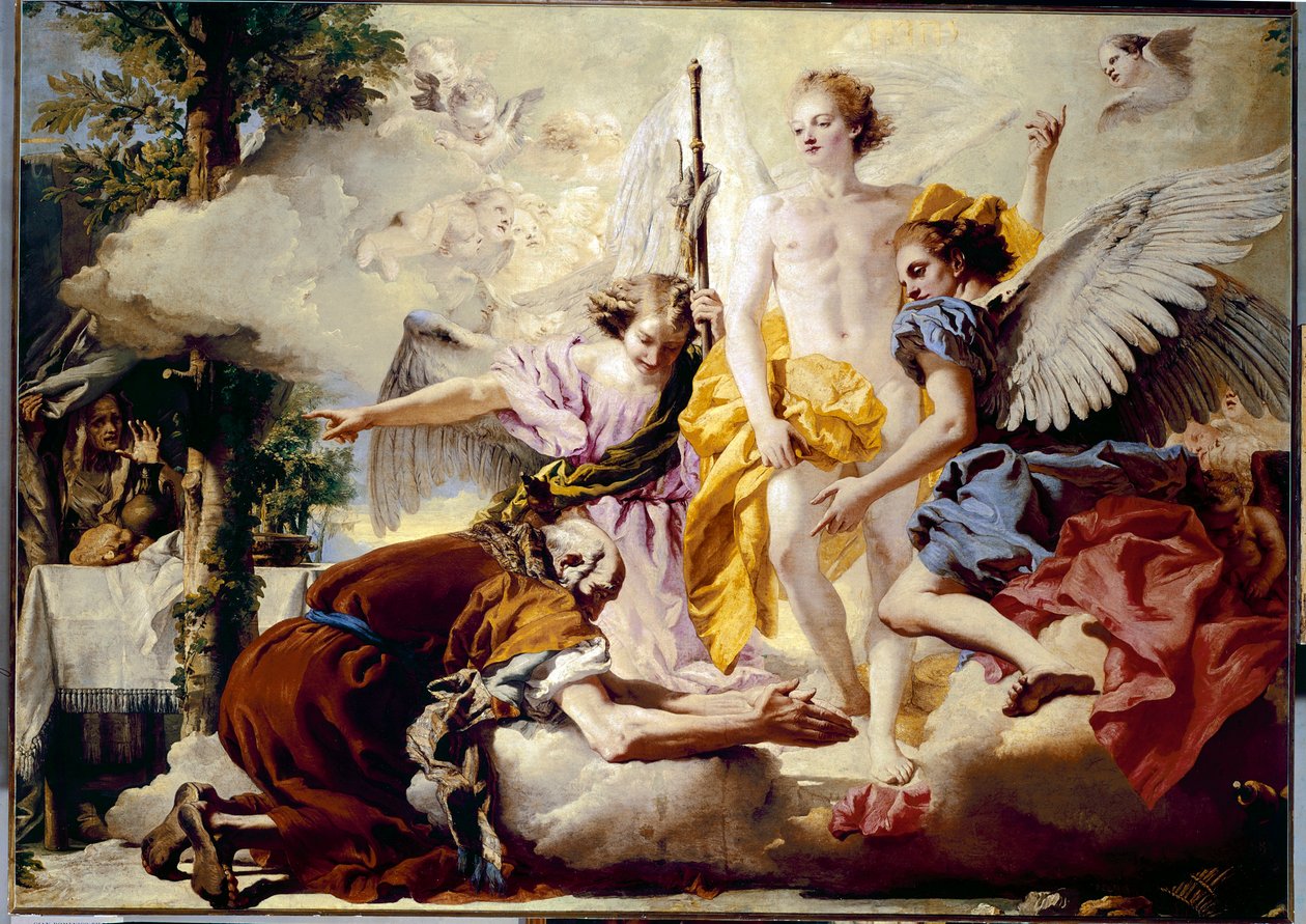 Verschijning van de drie engelen aan Abraham door Giovanni Battista Tiepolo