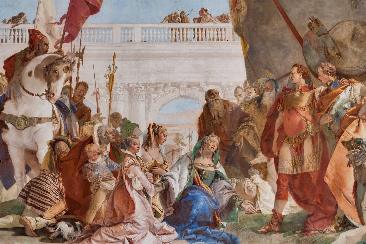 Kuisheid van Alexander de Grote (detail) door Giovanni Battista Tiepolo