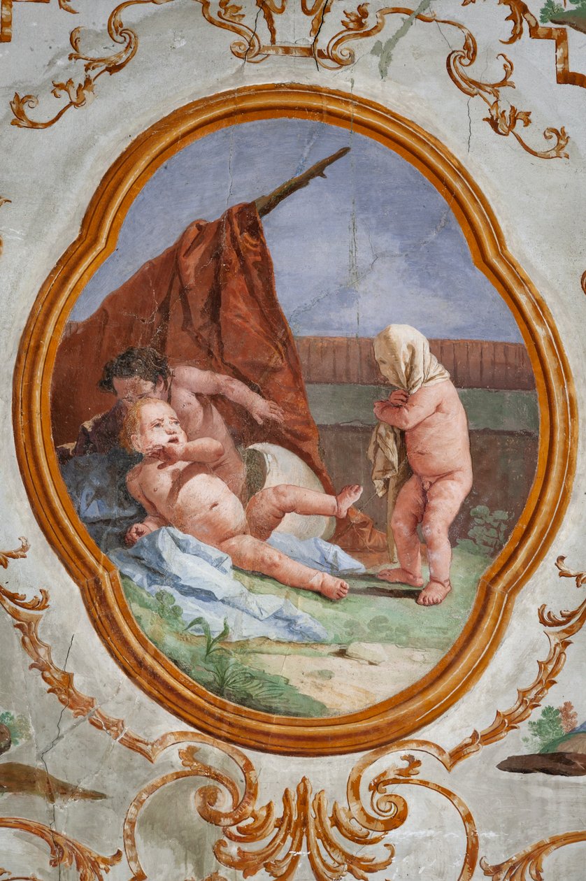 Gastverblijven, de kamer van de putti: "De vermomming" door Giovanni Battista Tiepolo