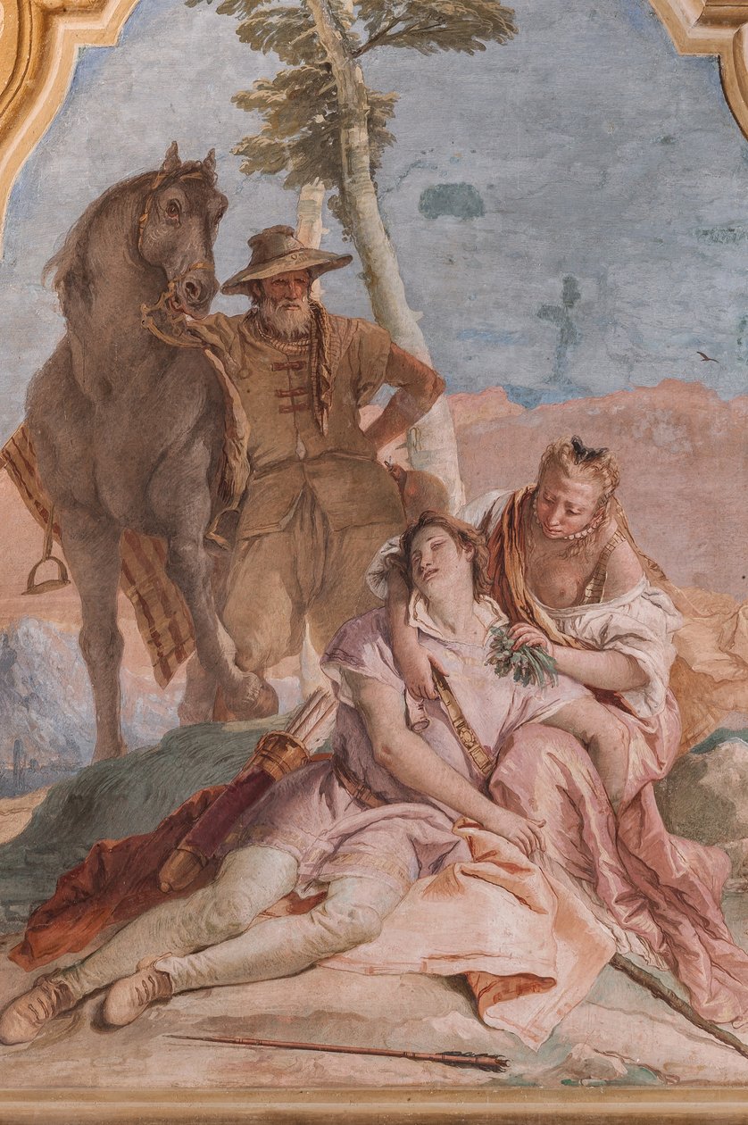 Palazzina (Klein Gebouw): tweede kamer of kamer van Ariosto met fresco