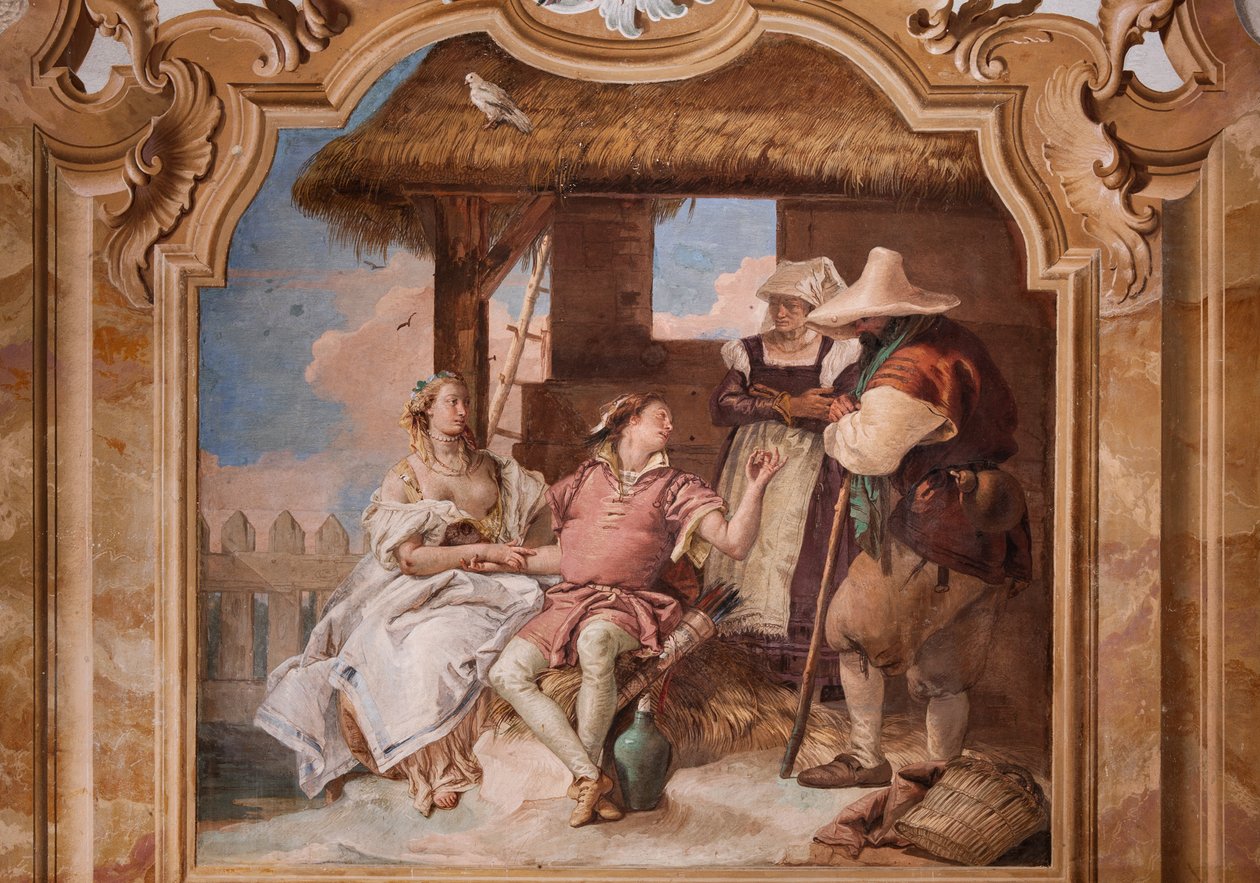 Palazzina: tweede kamer of kamer van Ariosto met fresco