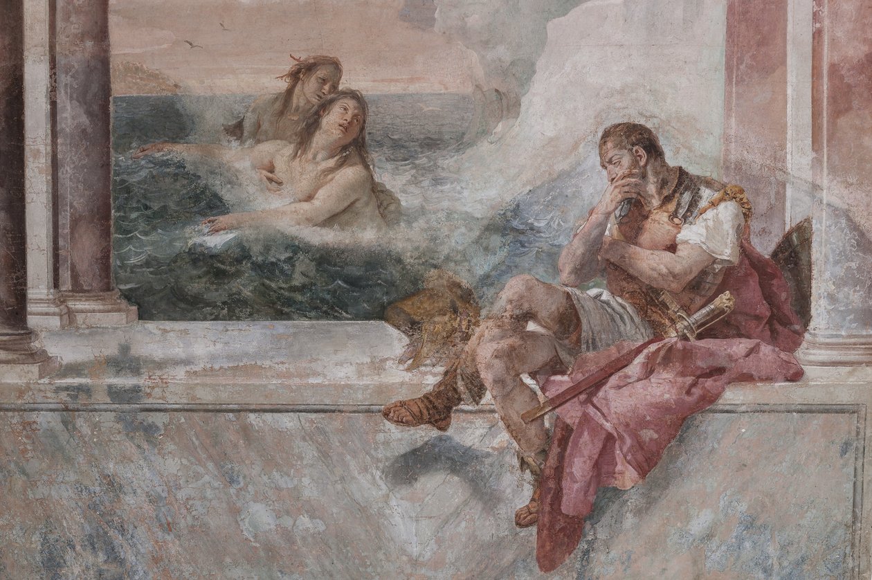 Palazzina: uitzicht op de eerste kamer en zijn fresco