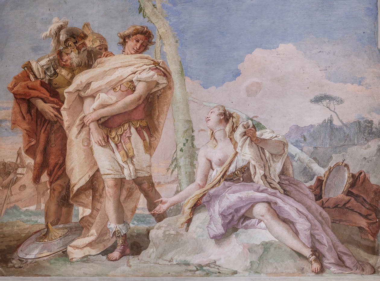 Palazzina (Klein Gebouw): uitzicht op de vierde kamer of van Torquato Tasso, met fresco