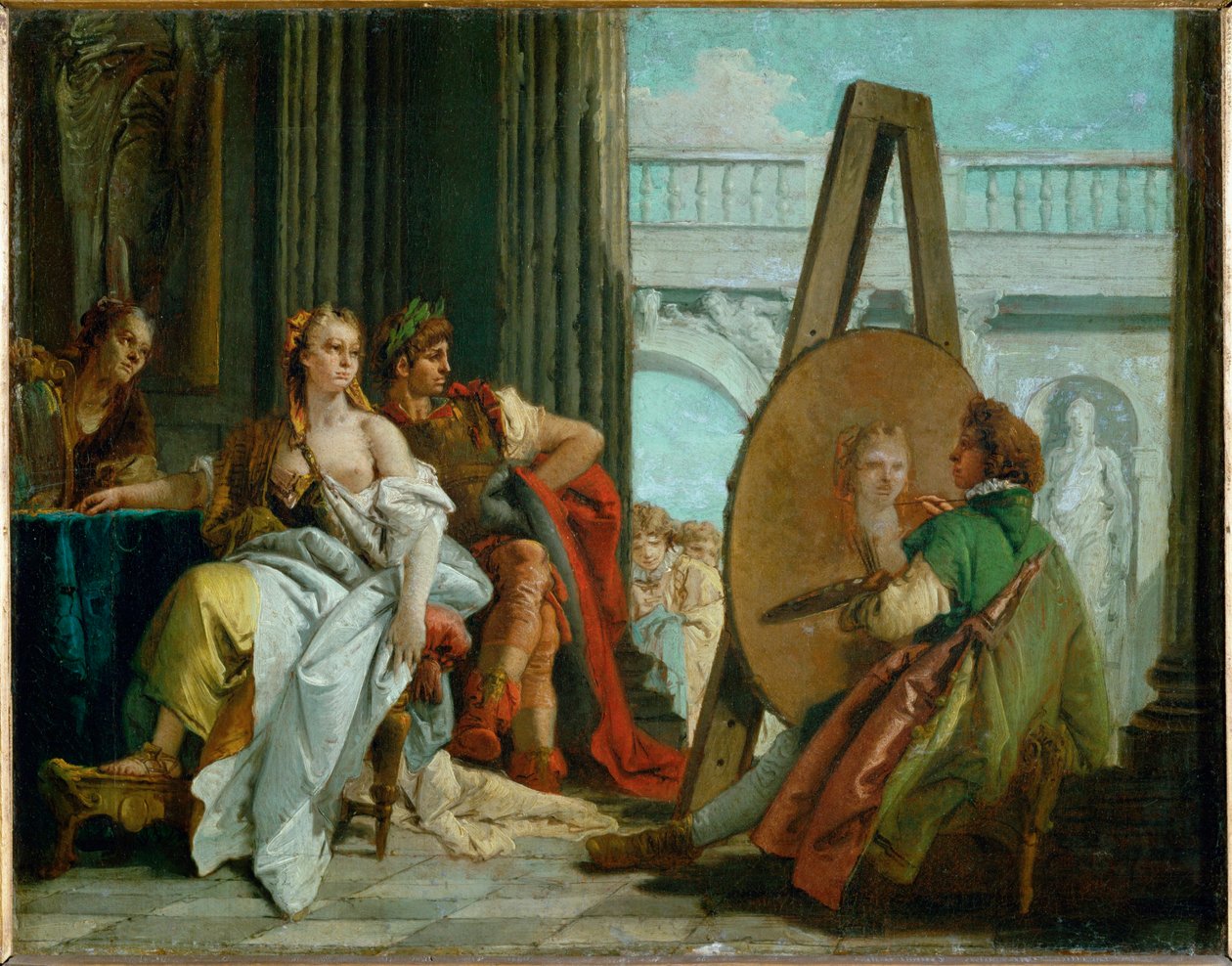 De schilder Apelles, Alexander de Grote en Campaspe ... door Giovanni Battista (1696 1770) Tiepolo