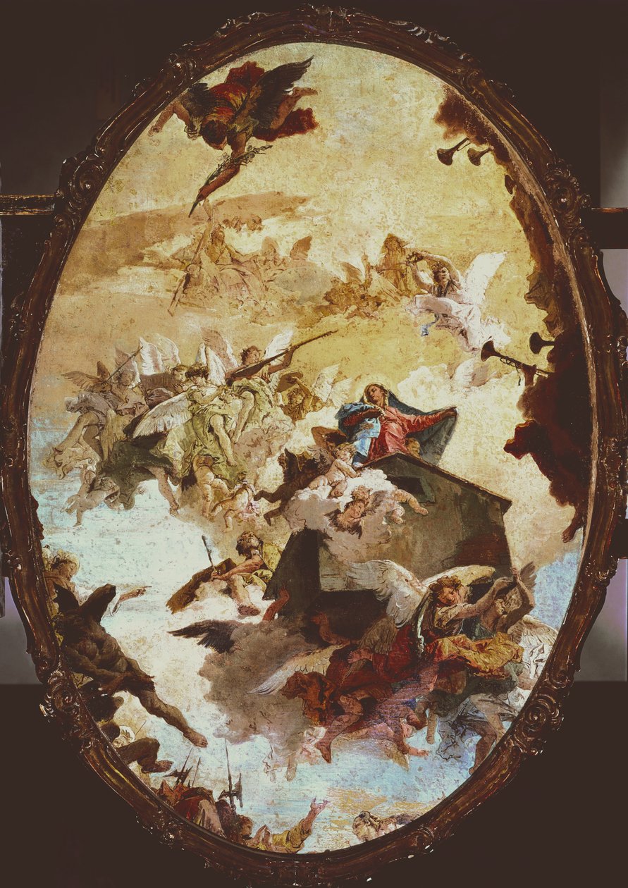 Transport van het Heilige Huis van Loreto, schets door Giovanni Battista Tiepolo