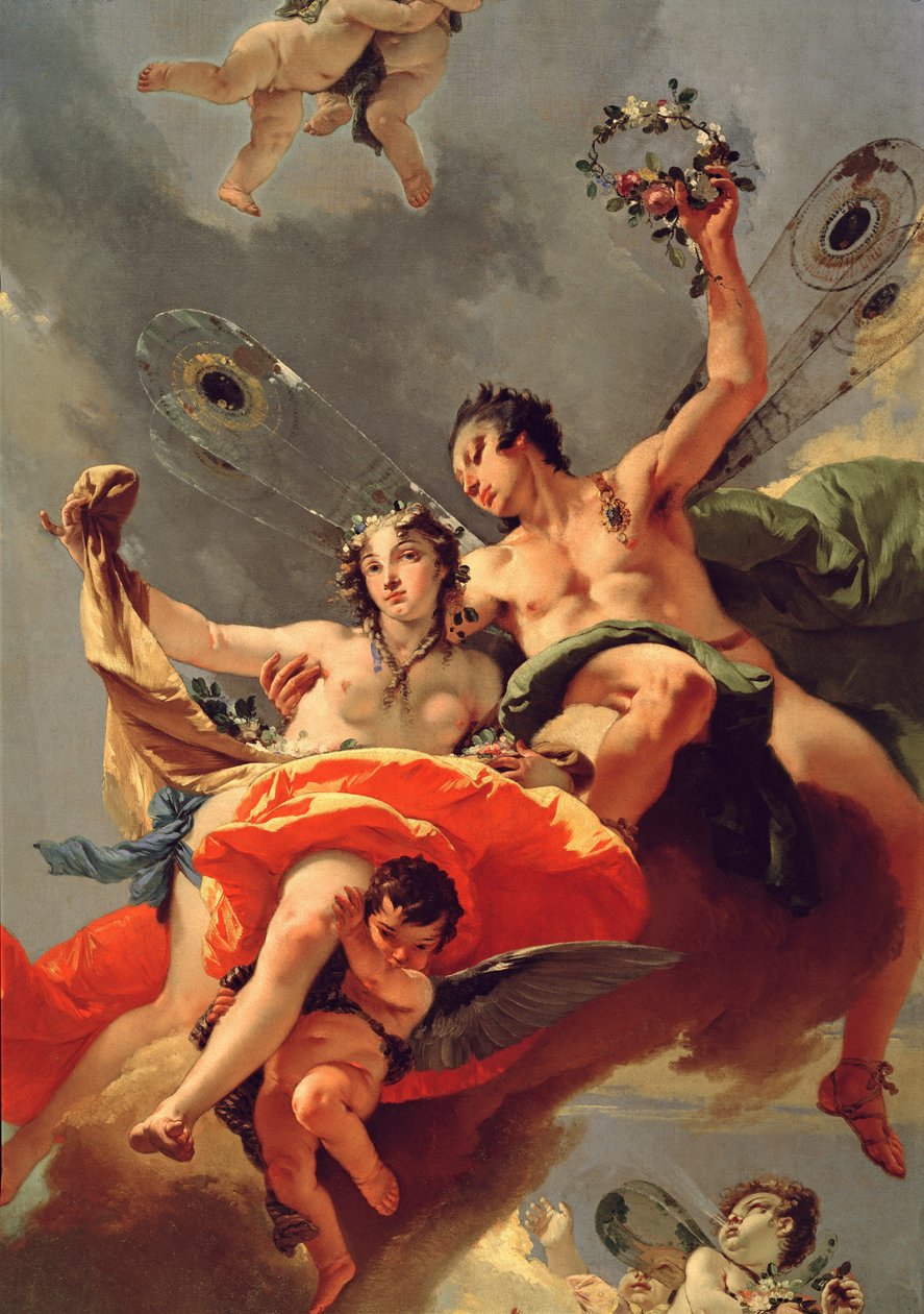 Zephyr en Flora door Giovanni Battista (1696 1770) Tiepolo