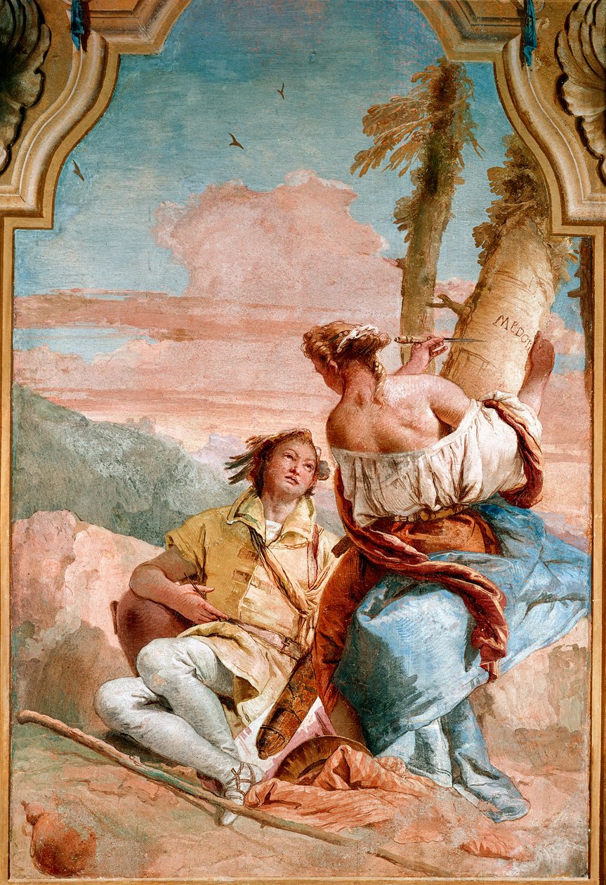 Angelique en Medor - Illustratie voor 