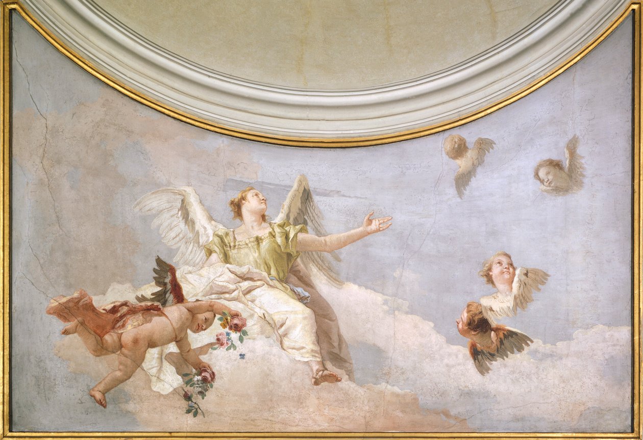 Hemelvaart (detail), Oratorium van Zuiverheid, Udine door Giovanni Battista Tiepolo