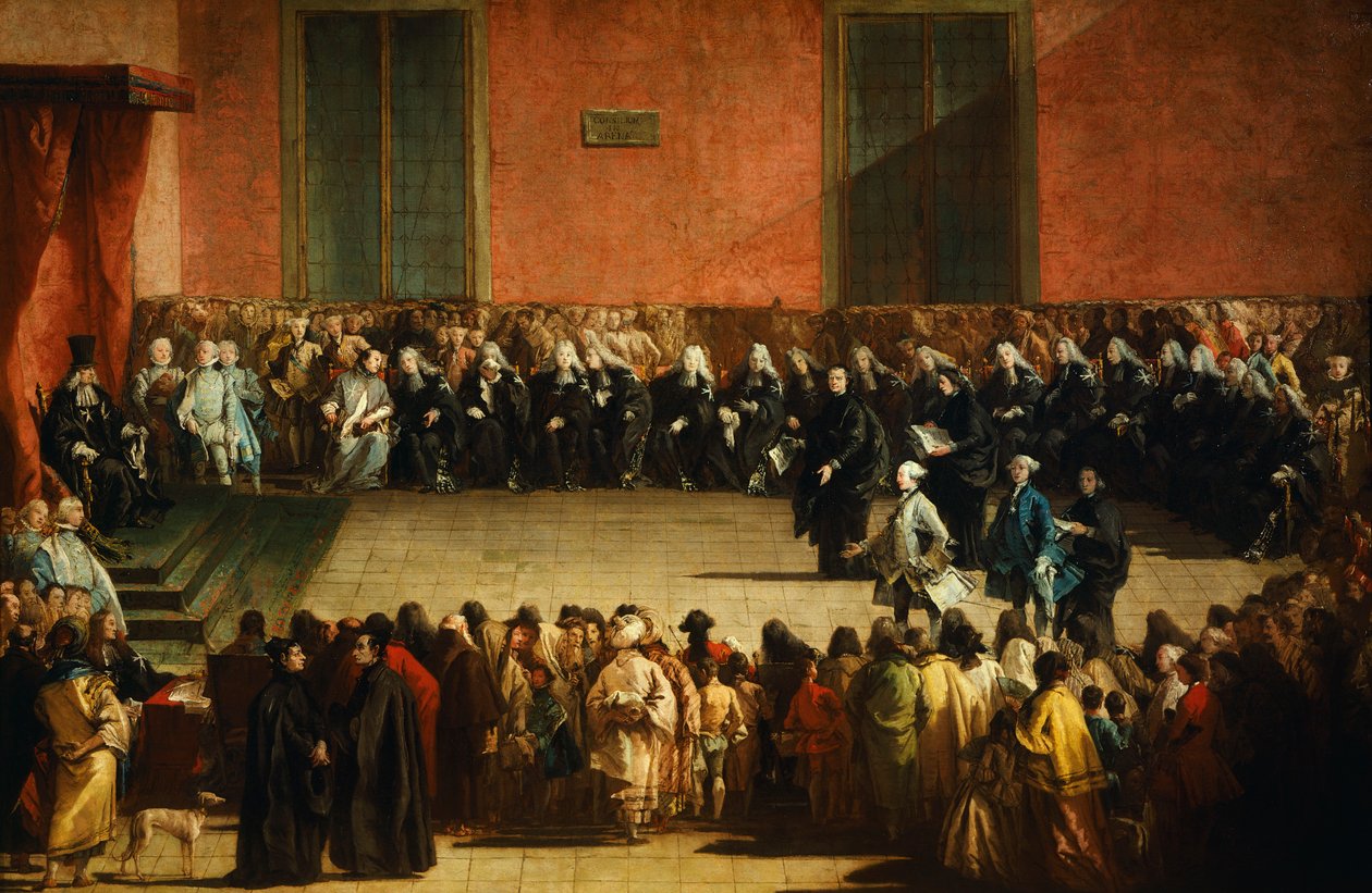Consilium in Arena door Giovanni Battista Tiepolo