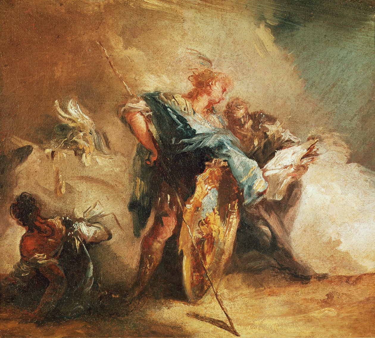 Minerva dicteert wetten door Giovanni-Battista Tiepolo