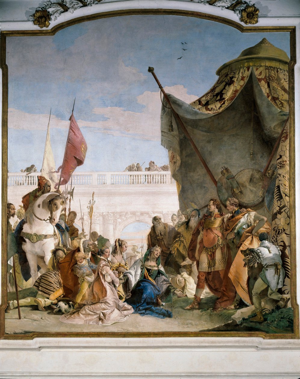 De familie van Darius III Codoman, detail. door Giovanni Battista Tiepolo