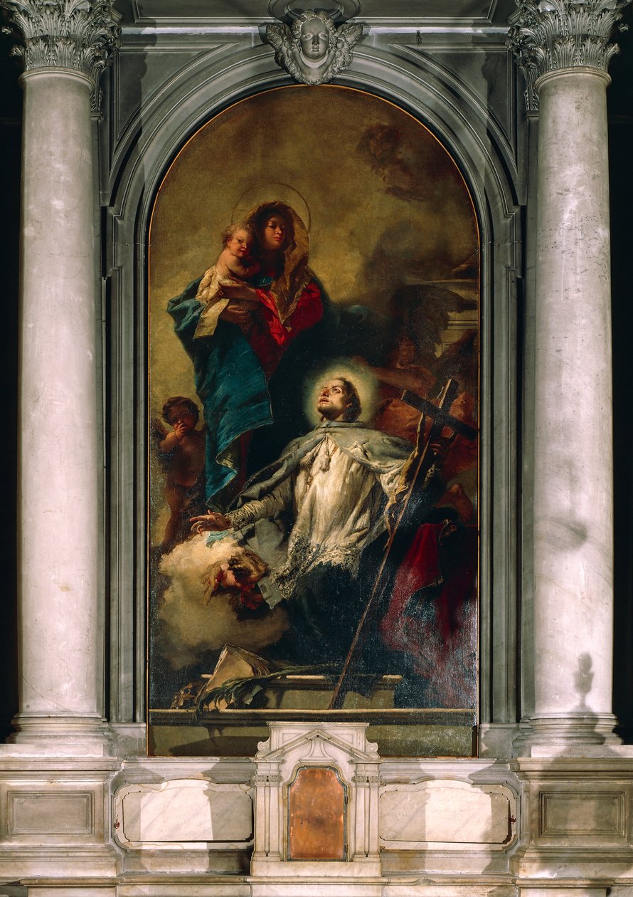 De Maagd verschijnt aan Sint Jan van Nepomuk door Giovanni Battista Tiepolo