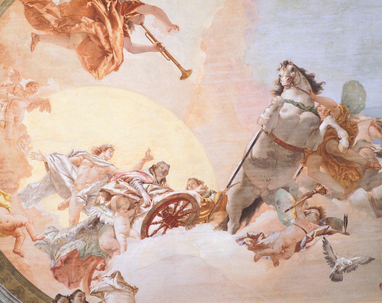 Huwelijksallegorie (detail) door Giovanni Battista Tiepolo