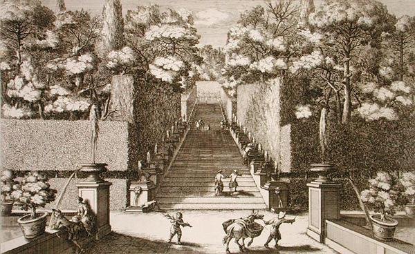 De grote trap in de Villa d